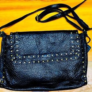 Black leather crossbody